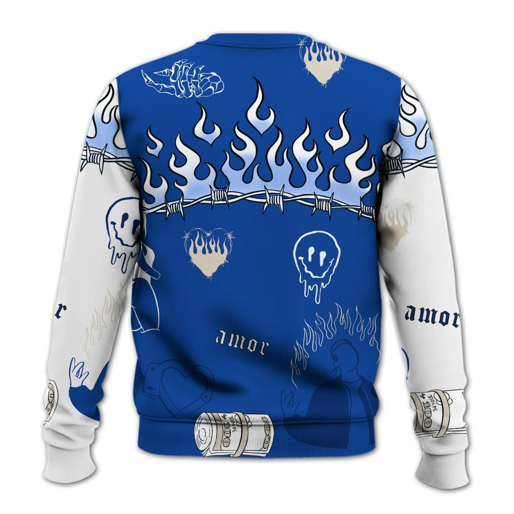 Sweatshirt To Match Low Game Royal 1s - Snake Trust No One All Over Print