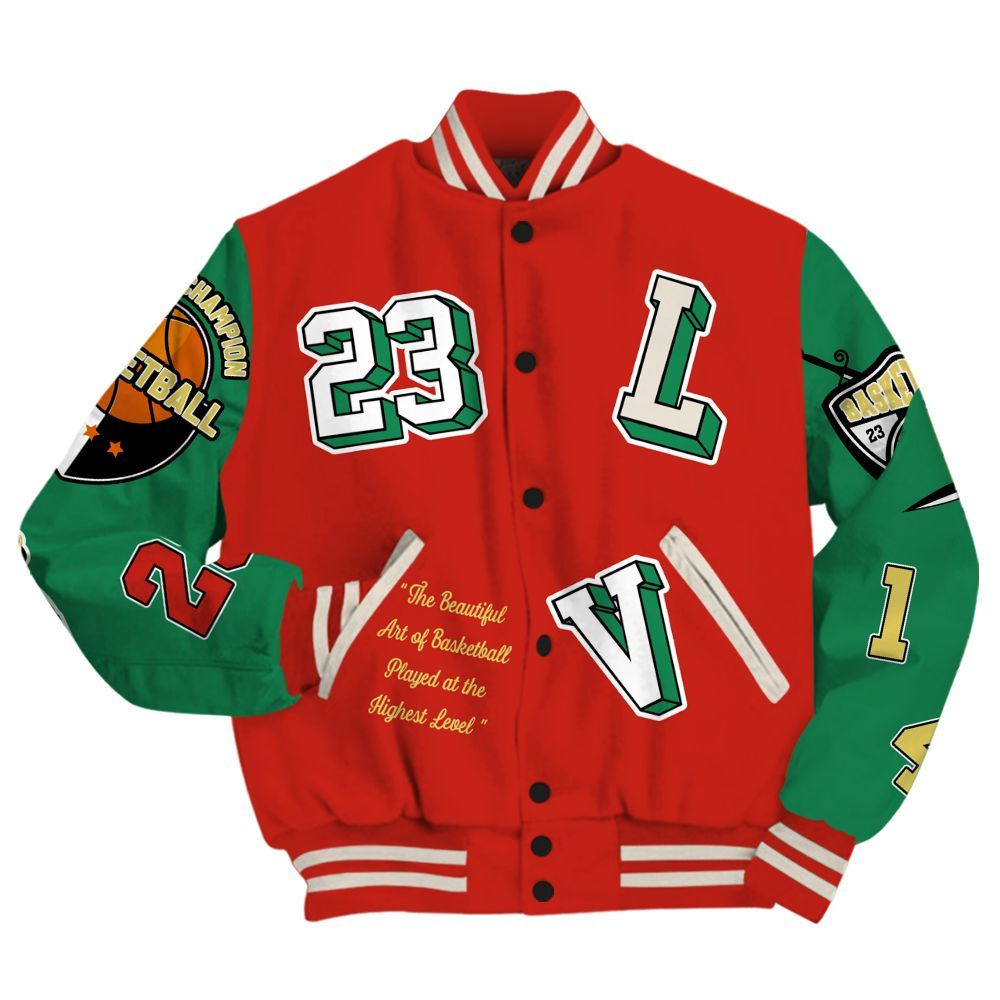 Varsity Jacket To Match Retro El Vuelo 3s - The GOAT Got Em All Over Print