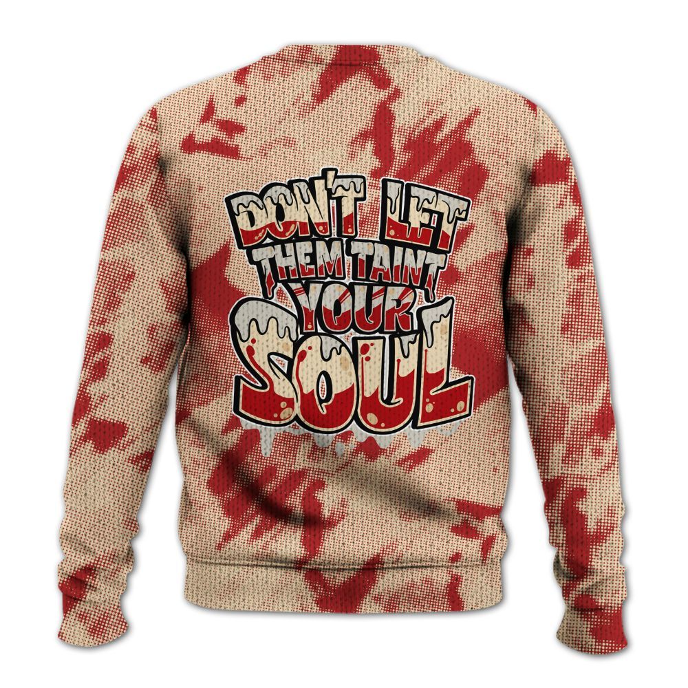 Knitted Sweater To Match Dunk Low Strawberry Waffle - Never Taint Your Soul Shirt Unisex Oufit