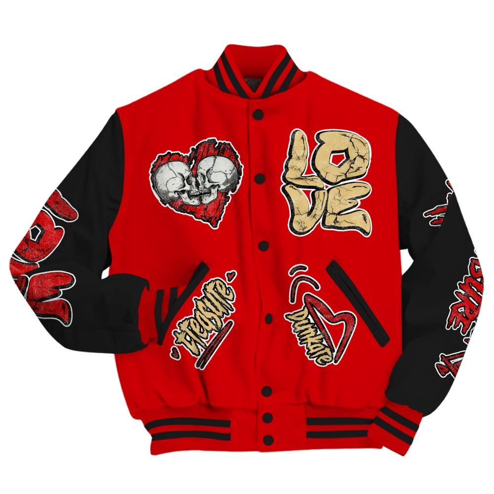 Varsity Jacket To Match Ja 2 Halloween - Skull Bear All Over Print