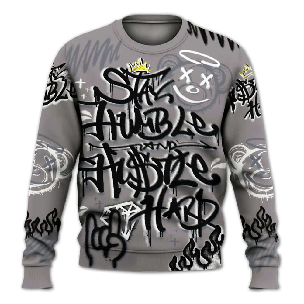 Sweatshirt To Match Cool Grey 11s - Humble Drip Streetwear Graffity All Over Print