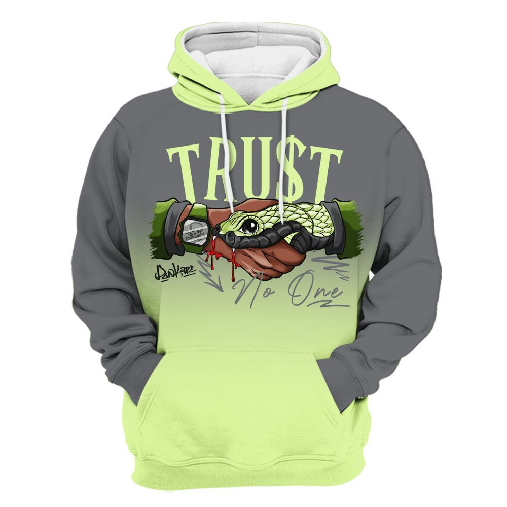 Hoodie To Match Smoke Grey Volt TR 1s - Snake Trust No One Drip All Over Print