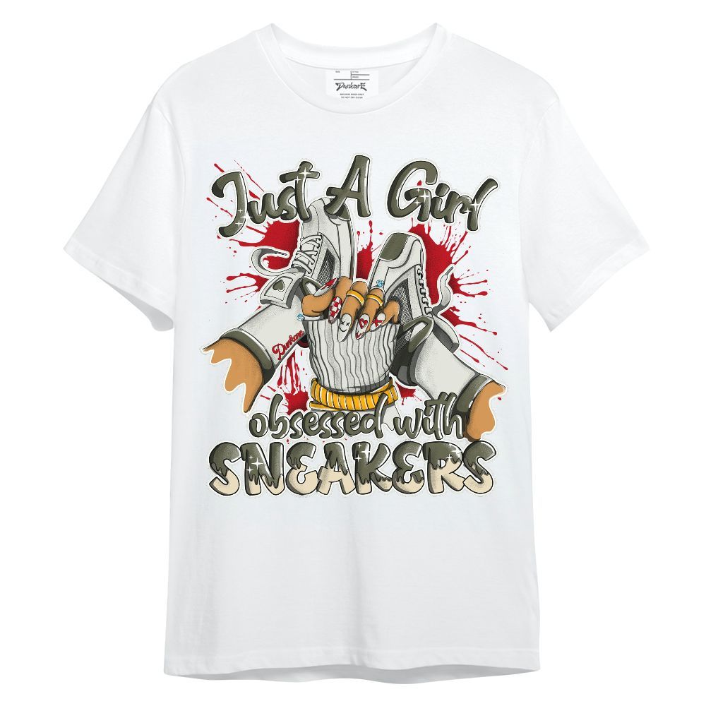Shirt To Match Travis Scott Low OG Medium Olive 1s - Just A Girl Sneakers Unisex Shirt