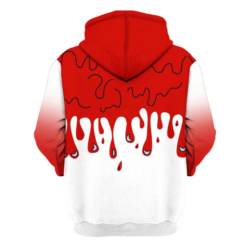 Hoodie To Match Fire Red 6s - Snake Trust No One Drip All Over Print
