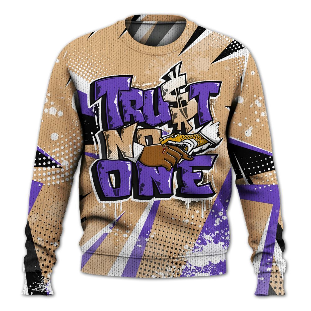 Knitted Sweater To Match SE Afrobeats 7s - Poly Trust No One Dripping