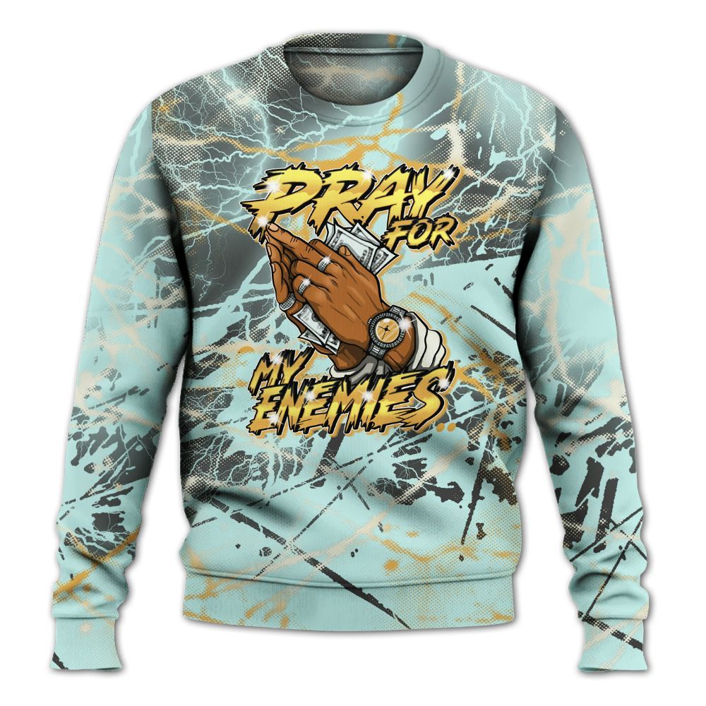 Sweatshirt To Match Pure Platinum 4s - Prayed For Enemies Graphic All Over Print