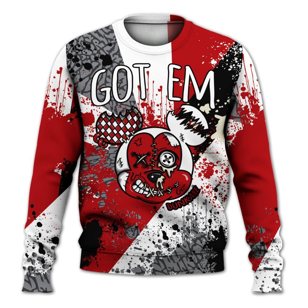 Sweatshirt To Match Cement Grey 3s - Got Em Drip All Over Print