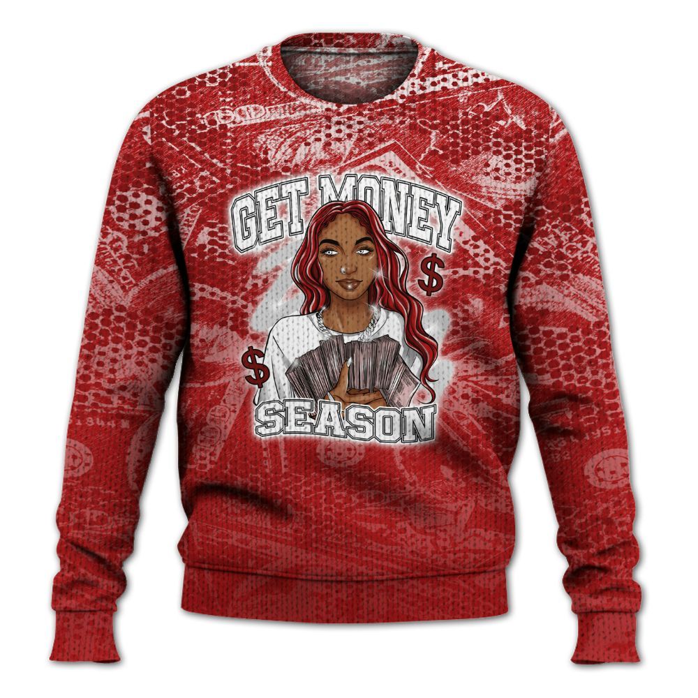Knitted Sweater To Match Red Taxi 12s - Get Moneys Season Banknote