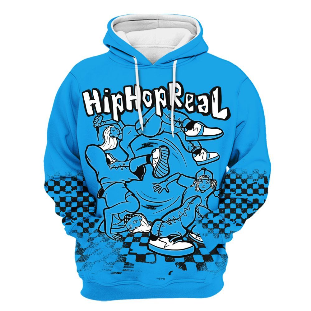 Hoodie To Match Black University Blue 2022 13s - Feel Life Street Style All Over Print