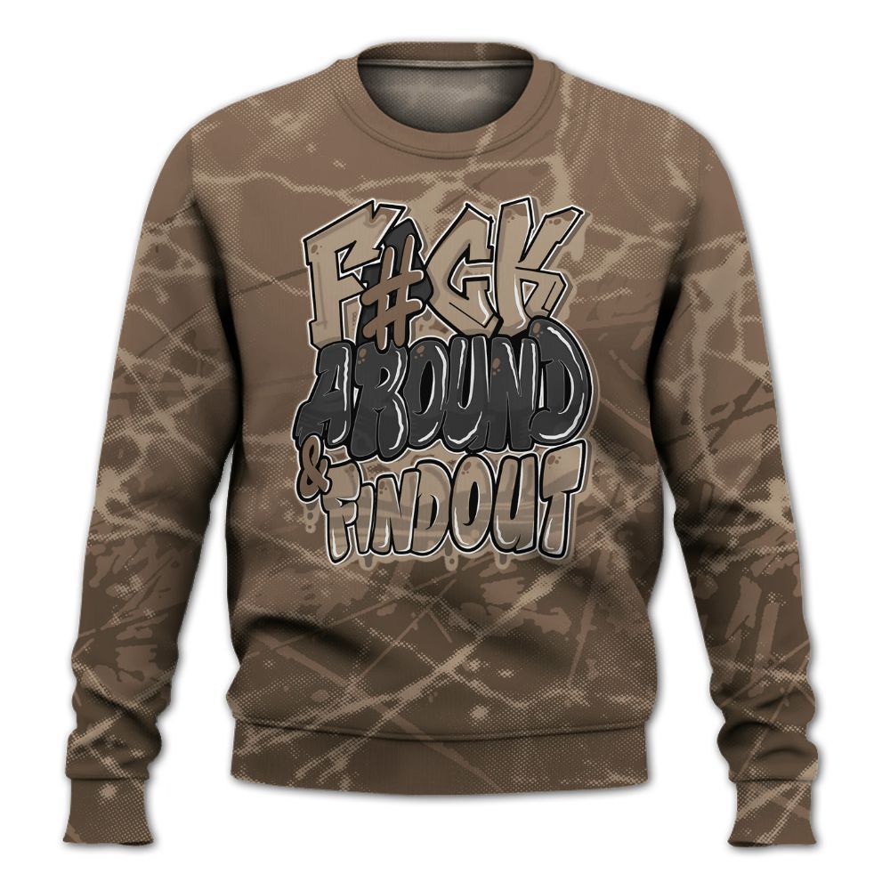 Sweatshirt To Match Dark Mocha Jack - F Around Find Out Graphic Profound All Over Print