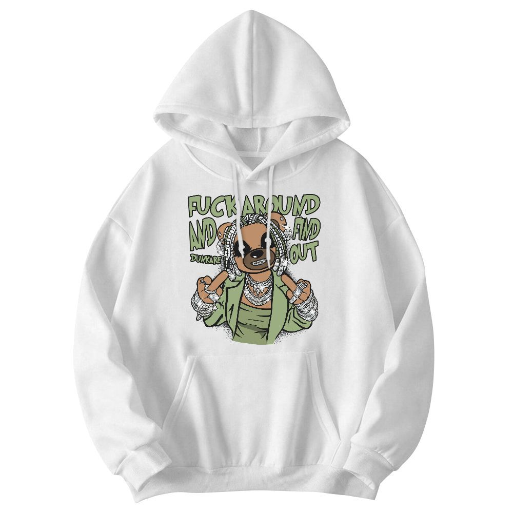 Sweatshirt To Match Oil Green 4s - F#ck Around Bear Bear Graphic