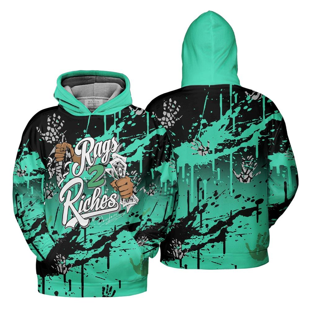 Hoodie To Match Black Green Glow 3s Hoodie, Rag 2 Riches Hoodie Outfit 903 NCT