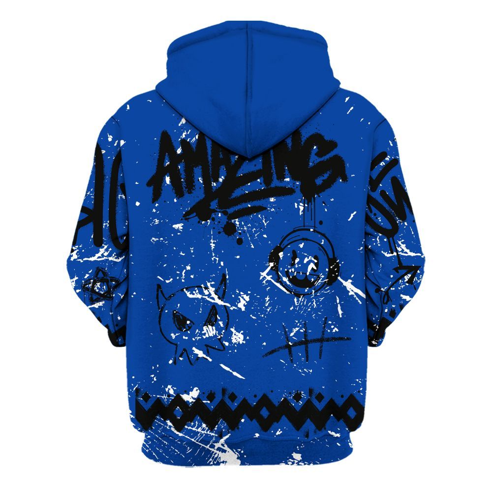 Hoodie To Match Hyper Royal 12s - Friday Sneaker Crayon All Over Print