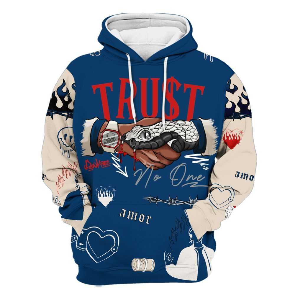 Hoodie To Match Retro Rare Air 11s - Snake Trust No One All Over Print