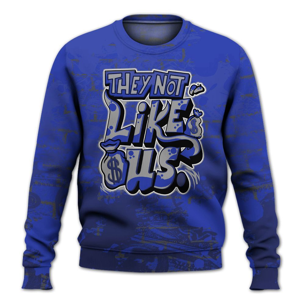 Sweatshirt To Match Air Max Plus Black Racer Blue - Dislike Us Graphic Street Art All Over Print