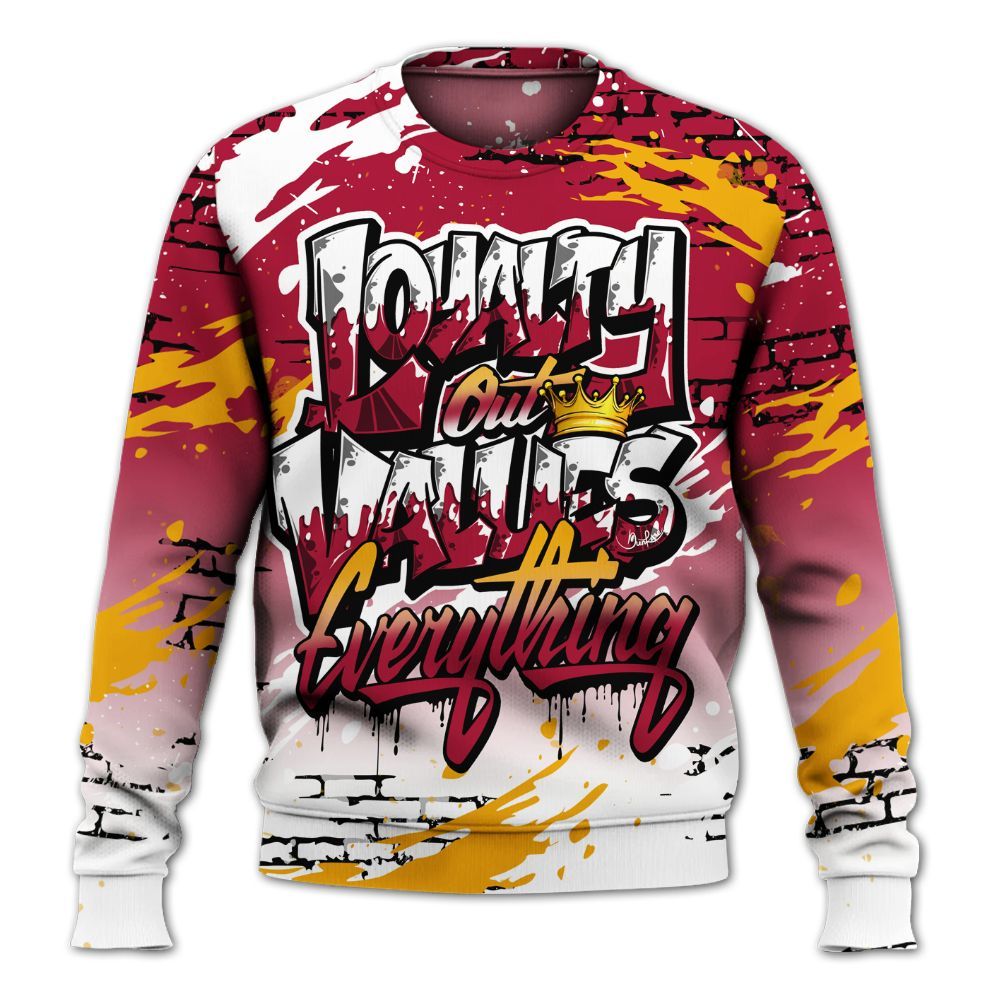 Sweatshirt To Match Cardinal 7s - Values Of Loyalty Drip All Over Print