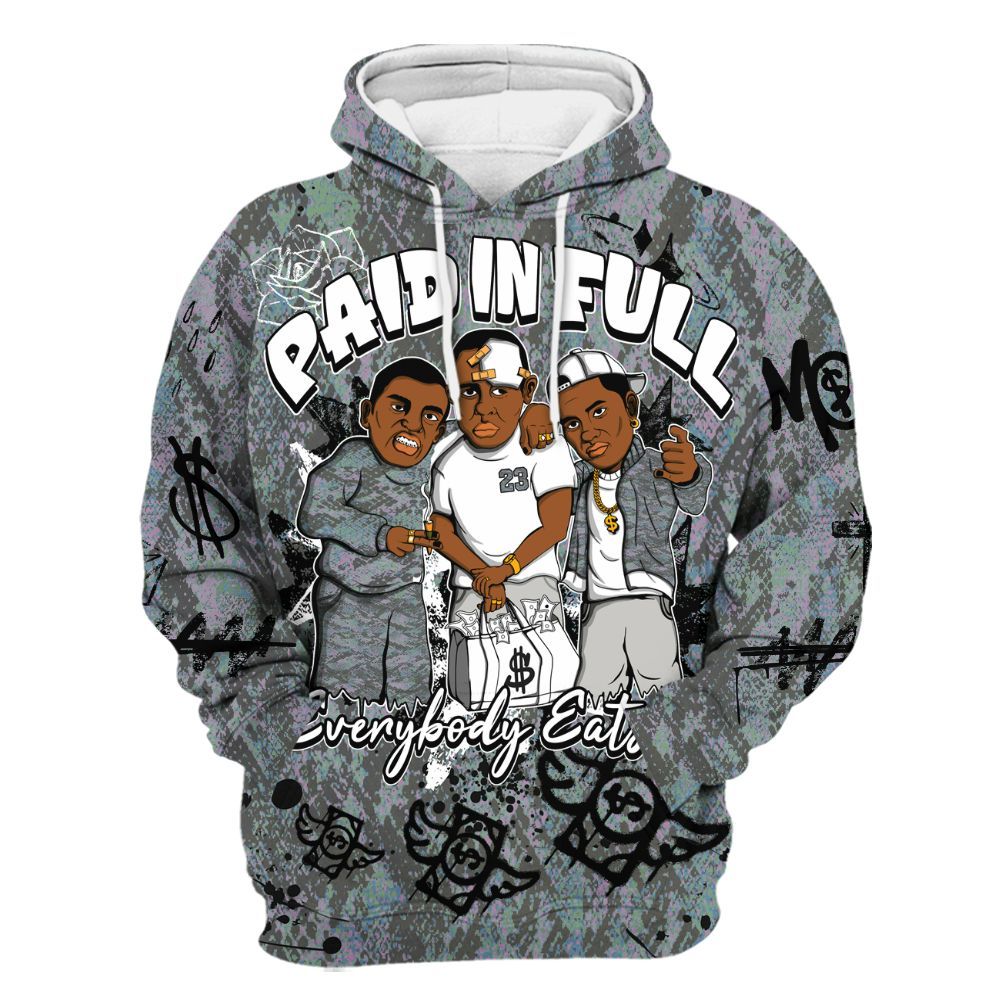 Hoodie To Match Low CNY Year Of The Snake 11s - Everybody Paid In Full Crayon All Over Print