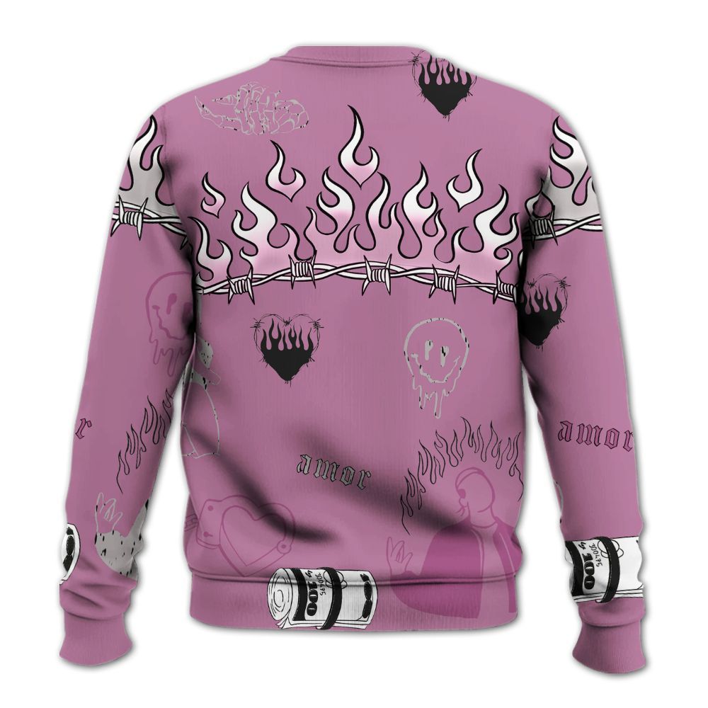 Sweatshirt To Match Neutral Grey Black White Orchid 4s - Snake Trust No One All Over Print