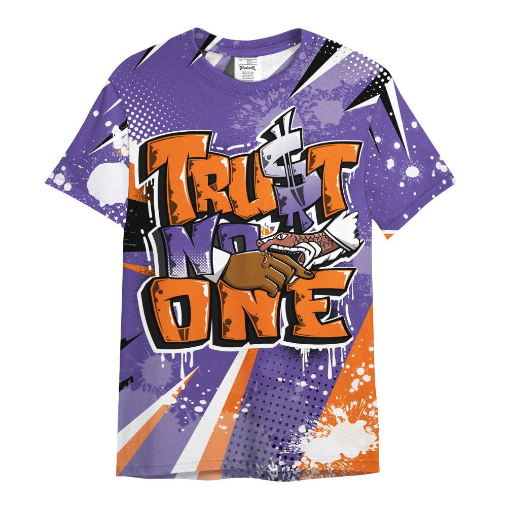 Shirt To Match Air Max Waffle SP Voltage Purple - Poly Trust No One Dripping All Over Print