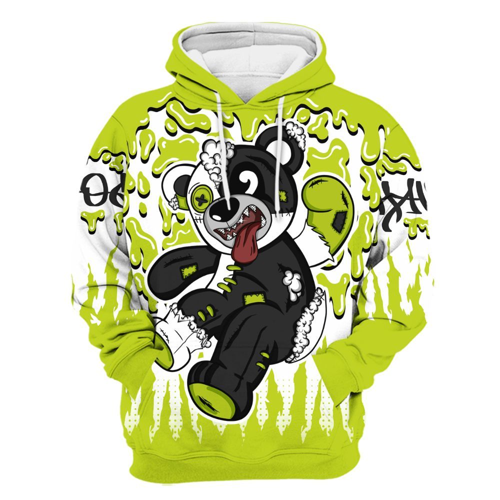 Hoodie To Match Bright Cactus 13s - Havok Bear Dripping All Over Print