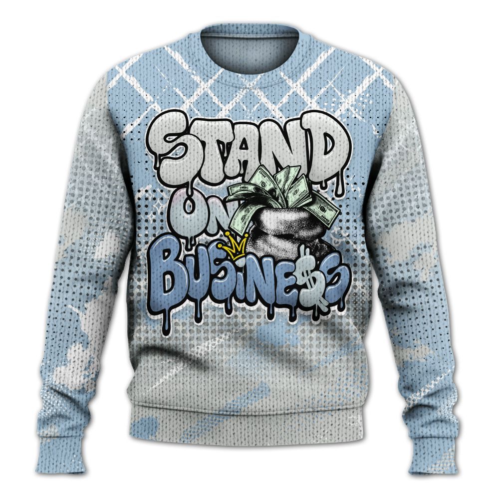 Knitted Sweater To Match Forget Me Not 4s - Halftone Stand Business Dripping