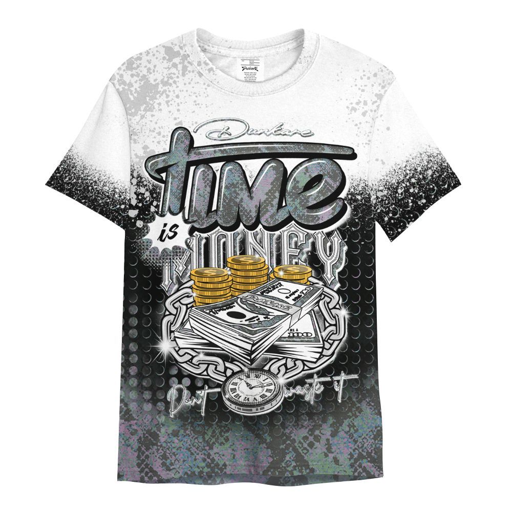 Shirt To Match Low CNY Year Of The Snake 11s - Halftone Time Is Money All Over Print
