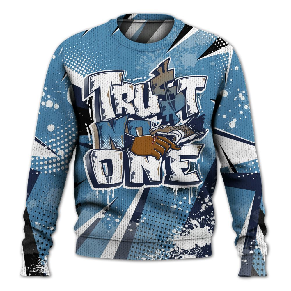 Knitted Sweater To Match Air Force 1 Stash - Poly Trust No One Dripping