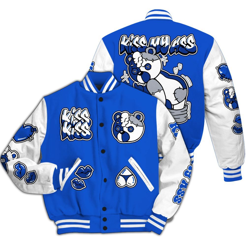 Varsity Jacket To Match Air Foamposite One Royal - Kiss My Hugz All Over Print