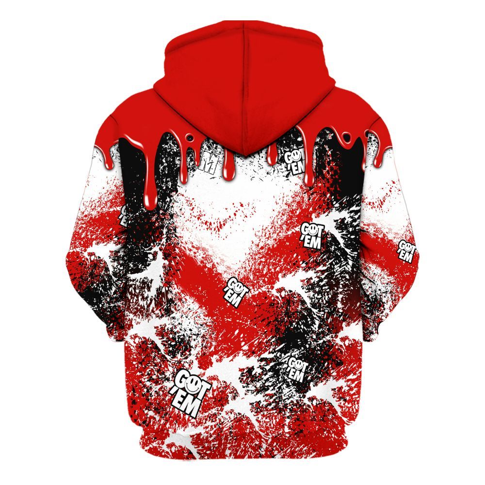 Hoodie To Match Fire Red 6s - Dripping 23 Drip All Over Print