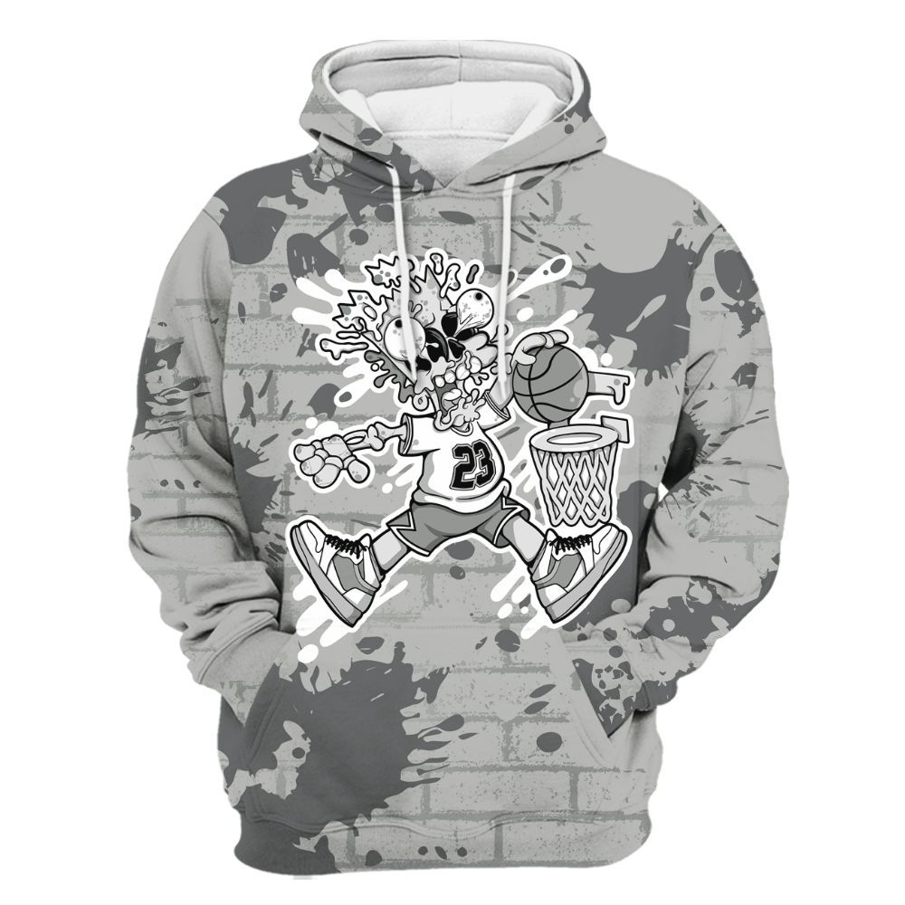 Hoodie To Match Retro Wet Cement 4s - 85's Dunks Graphic Halloween All Over Print