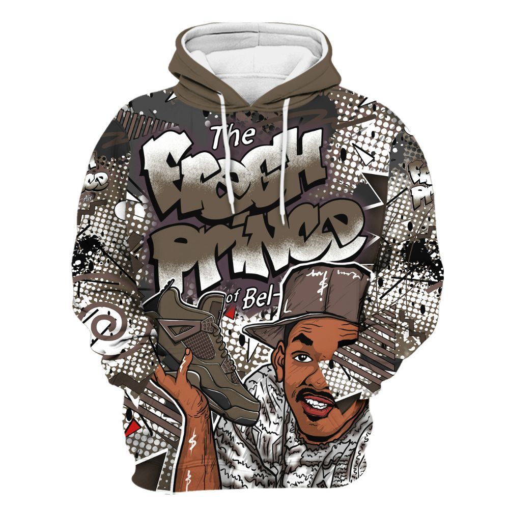 Hoodie To Match AMM Dark Mocha 4s - Fresh Sneaker 90s All Over Print
