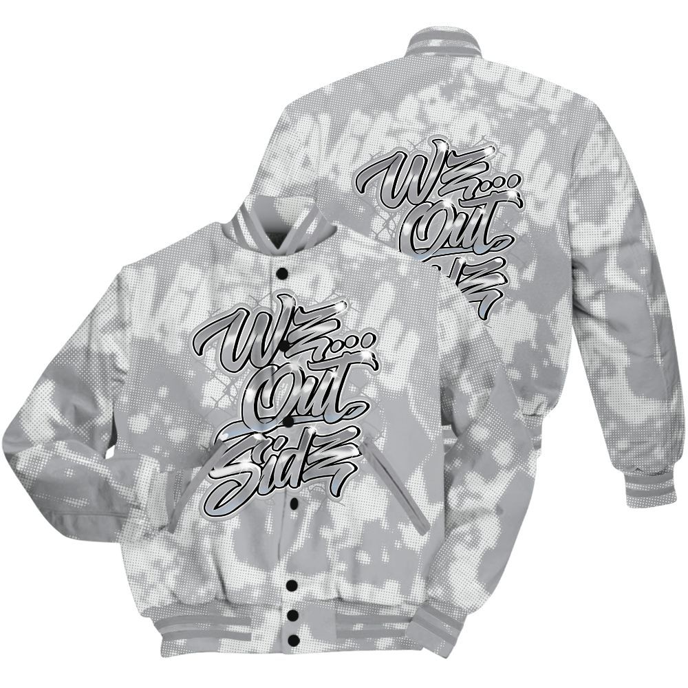 Varsity Jacket To Match Low OG Wolf Grey 1s Shirt - We OutSider Graphic Street All Over Print