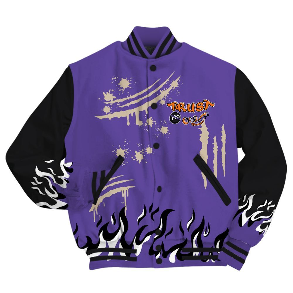 Varsity Jacket To Match Air Max Waffle SP Voltage Purple - Graphic Trust No One All Over Print