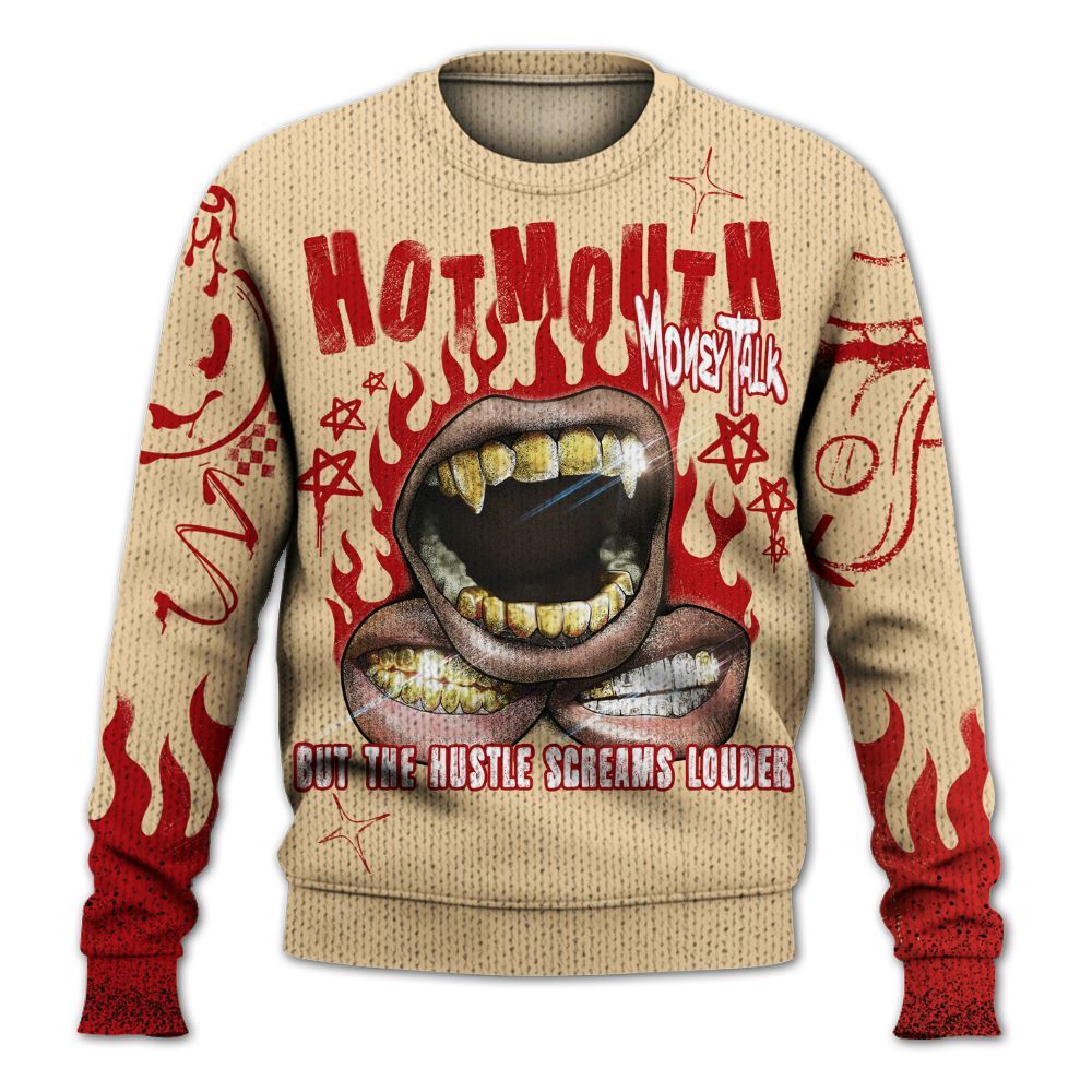 Knitted Sweater To Match Dunk Low Strawberry Waffle - Mouth Burning Street Style