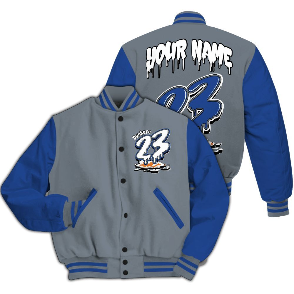 Varsity Jacket To Match RS-X GS League - Custom Name 23 Drip All Over Print