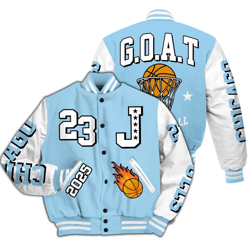 Varsity Jacket To Match Legend Blue 11s - Chicago 23 Basketball All Over Print