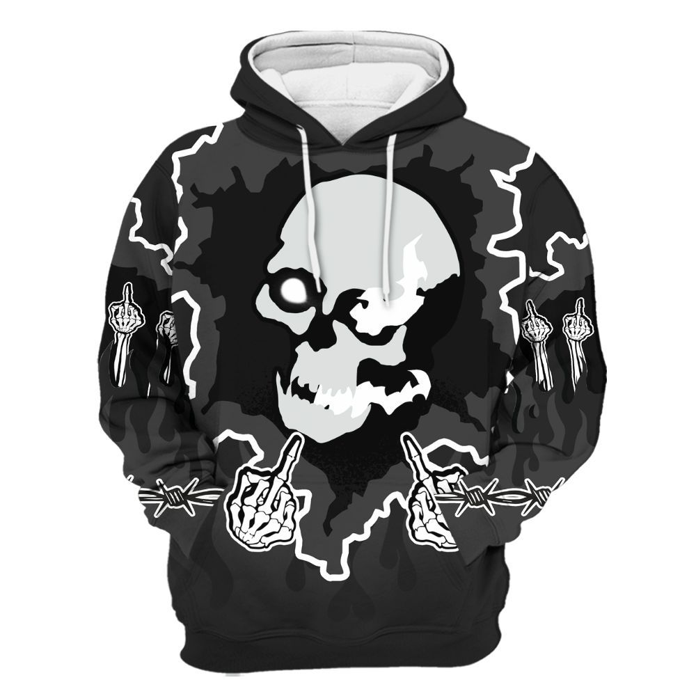 Hoodie To Match Black Cat NET 4s - F Around Find Out Graphic Trapped All Over Print