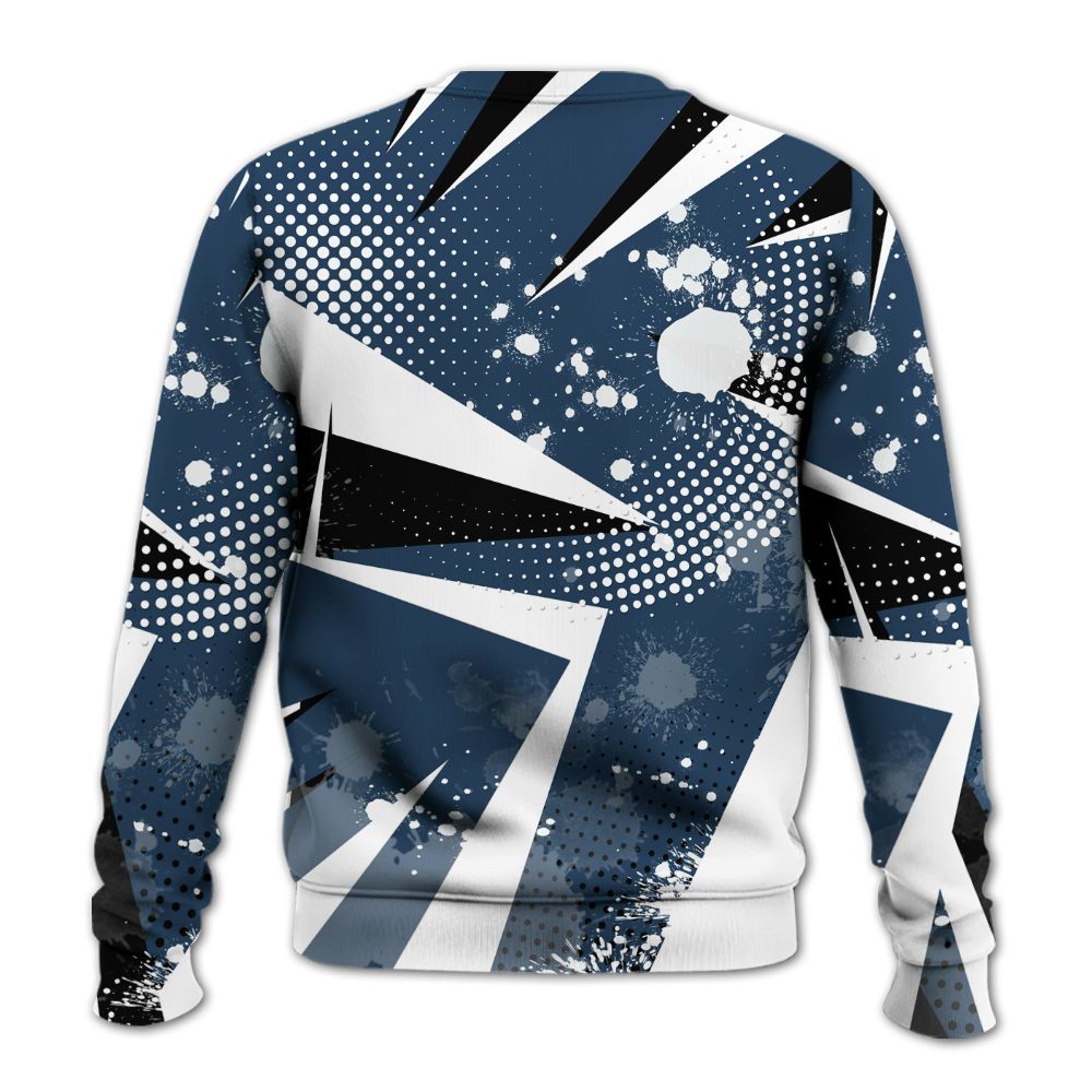 Sweatshirt To Match Retro French Blue 2025 12s - Poly Trust No One Dripping All Over Print