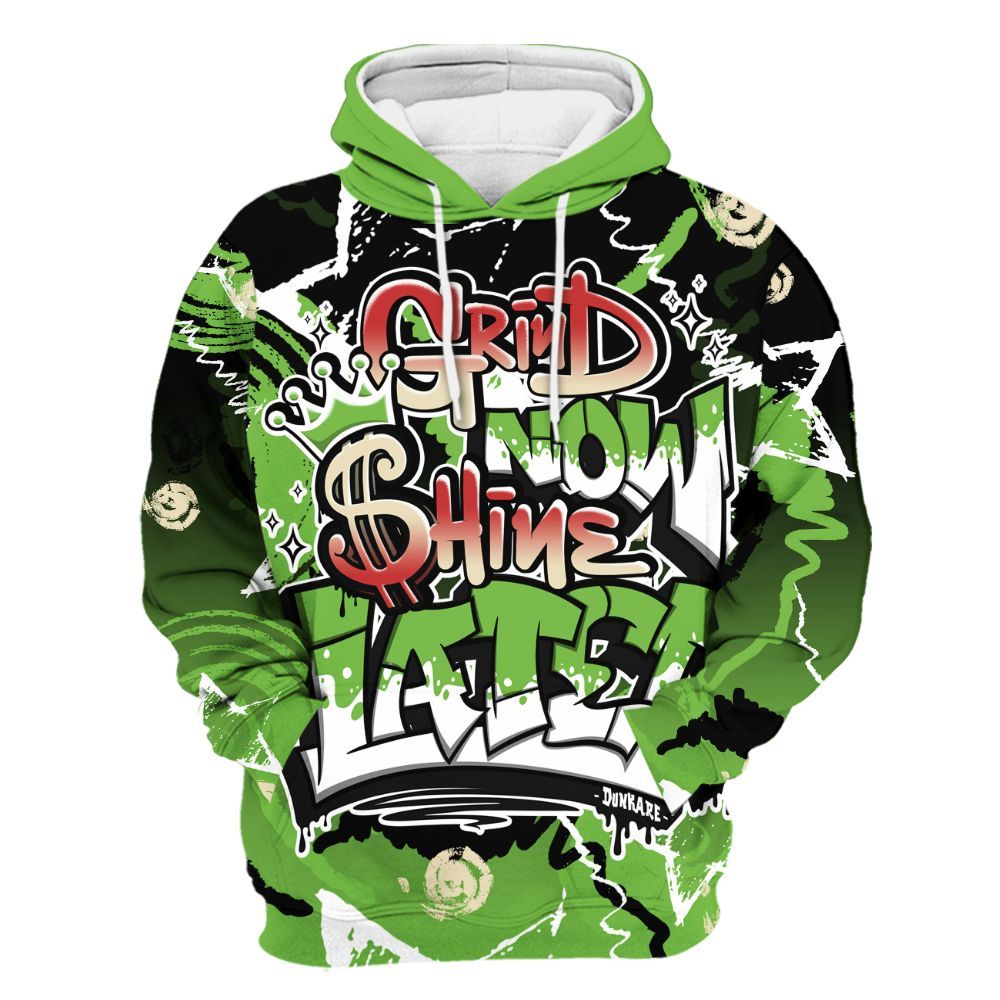 Hoodie To Match Air Max Waffle SP Action Green - Grind Shine Later Drip All Over Print