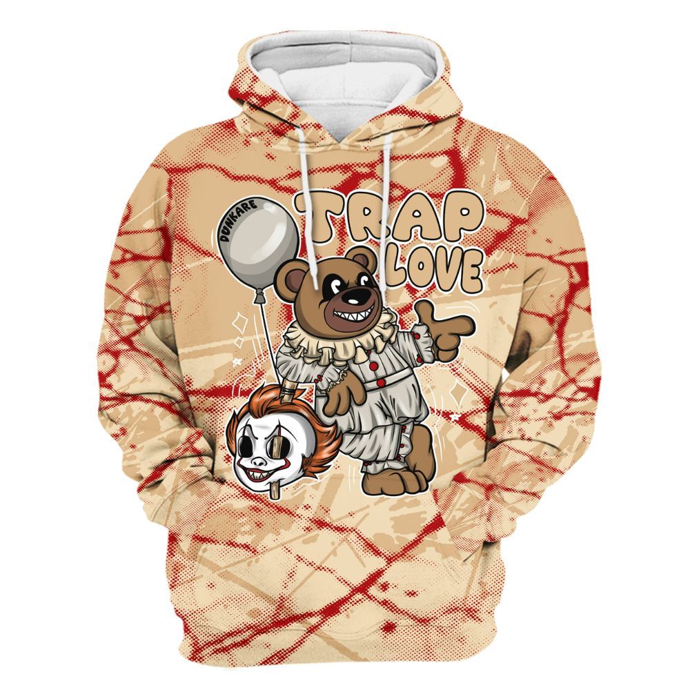 Hoodie To Match Dunk Low Strawberry Waffle - Trap Loves Bear Profound All Over Print