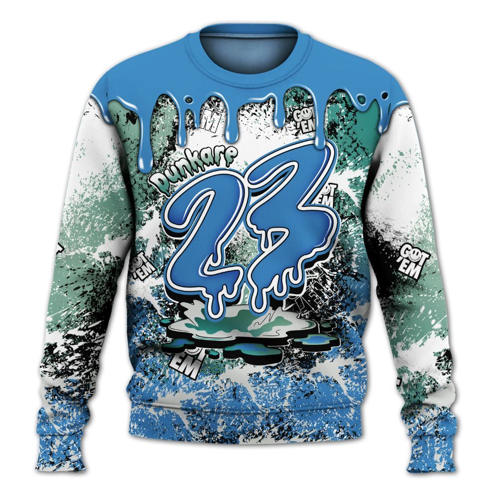 Sweatshirt To Match Low Carolina 17s - Dripping 23 Drip All Over Print