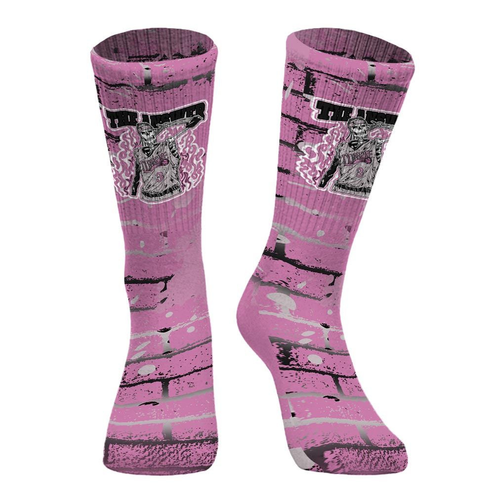 Sock To Match Neutral Grey Black White Orchid 4s - Allen Answer Skeleton Brick