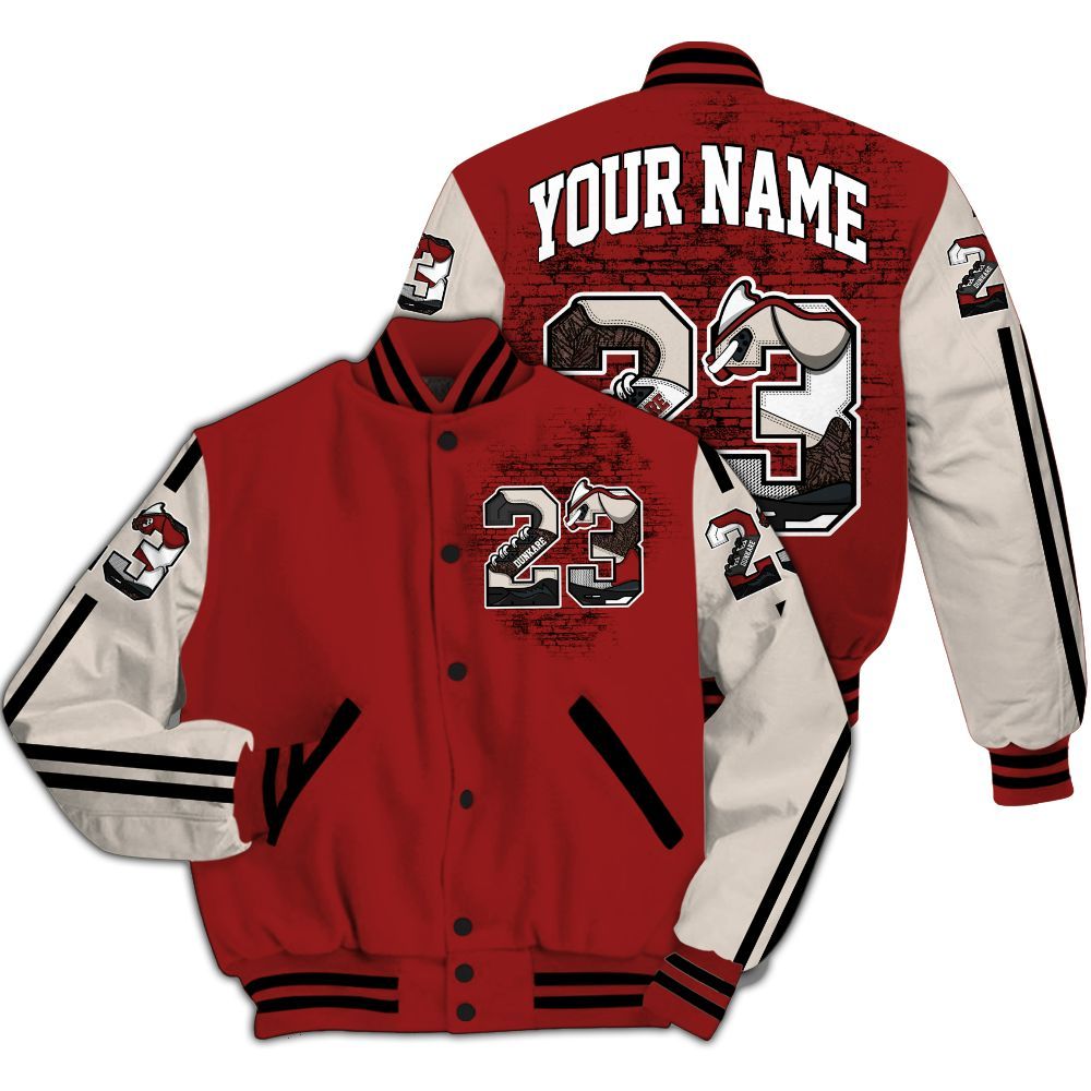 Varsity Jacket To Match World’s Best Dad 3s - Custom Name Number 23 5s All Over Print