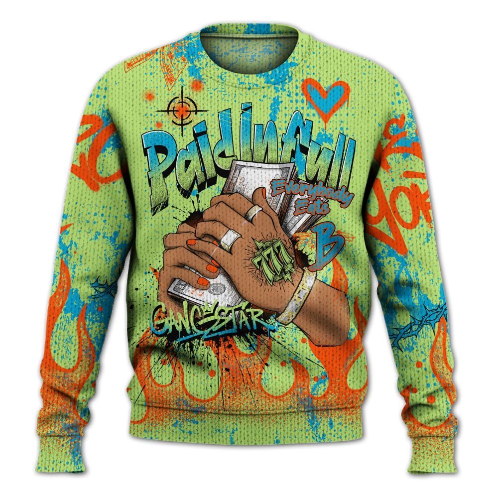 Knitted Sweater To Match Kobe 9 Elite What The - Lucky Money Paid In Full Graffiti