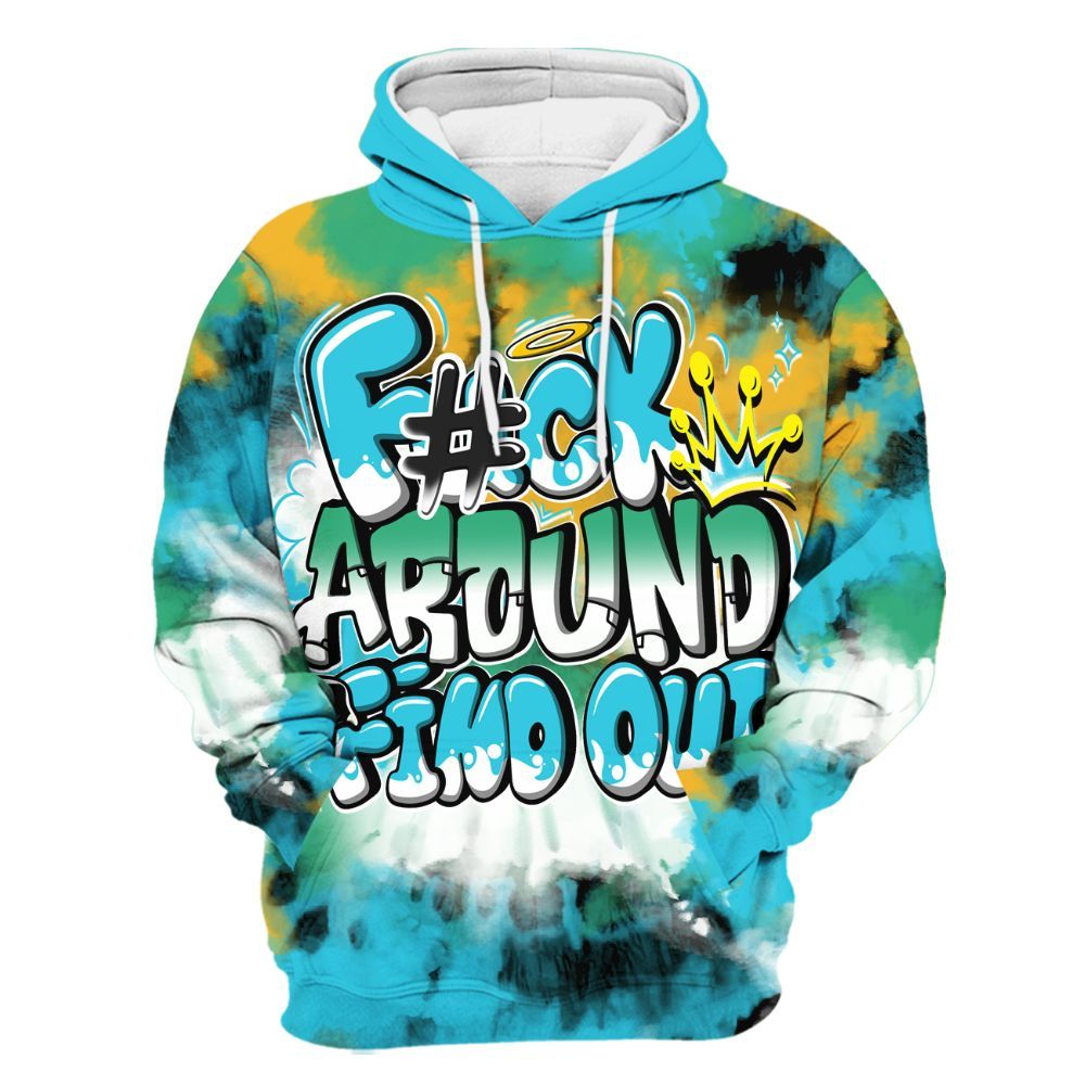 Hoodie To Match Dunk Chunky Dunky - Tie Dye FK Around Find Out All Over Print
