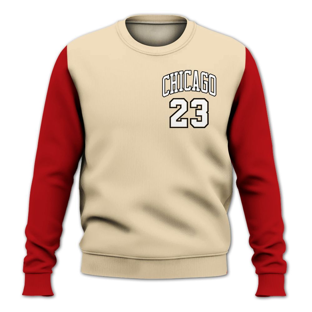 Sweatshirt To Match Dunk Low Strawberry Waffle - Custom Name Chicago 23 All Over Print