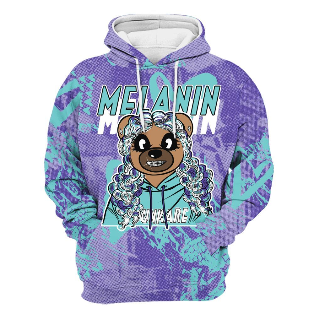 Hoodie To Match Low Hornets 1s - Pigments Bear Heart Grunge All Over Print