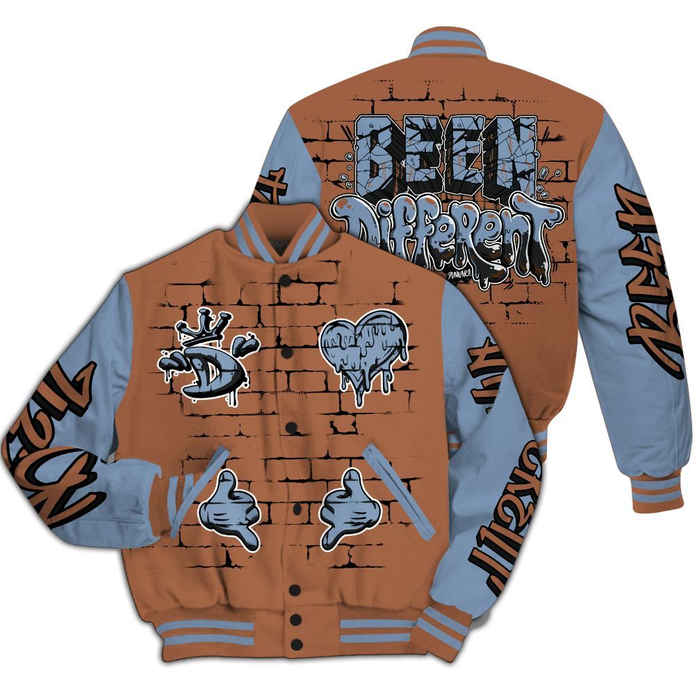 Varsity Jacket To Match Air Foamposite Metallic Copper - Been Different Grunge Graffiti All Over Print