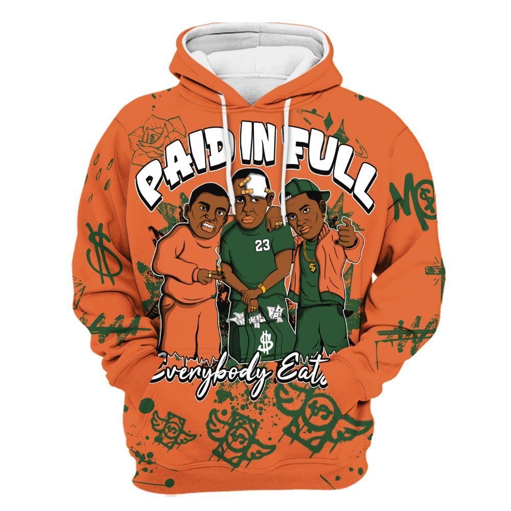 Hoodie To Match Low Miami 5s - Everybody Paid In Full Crayon All Over Print