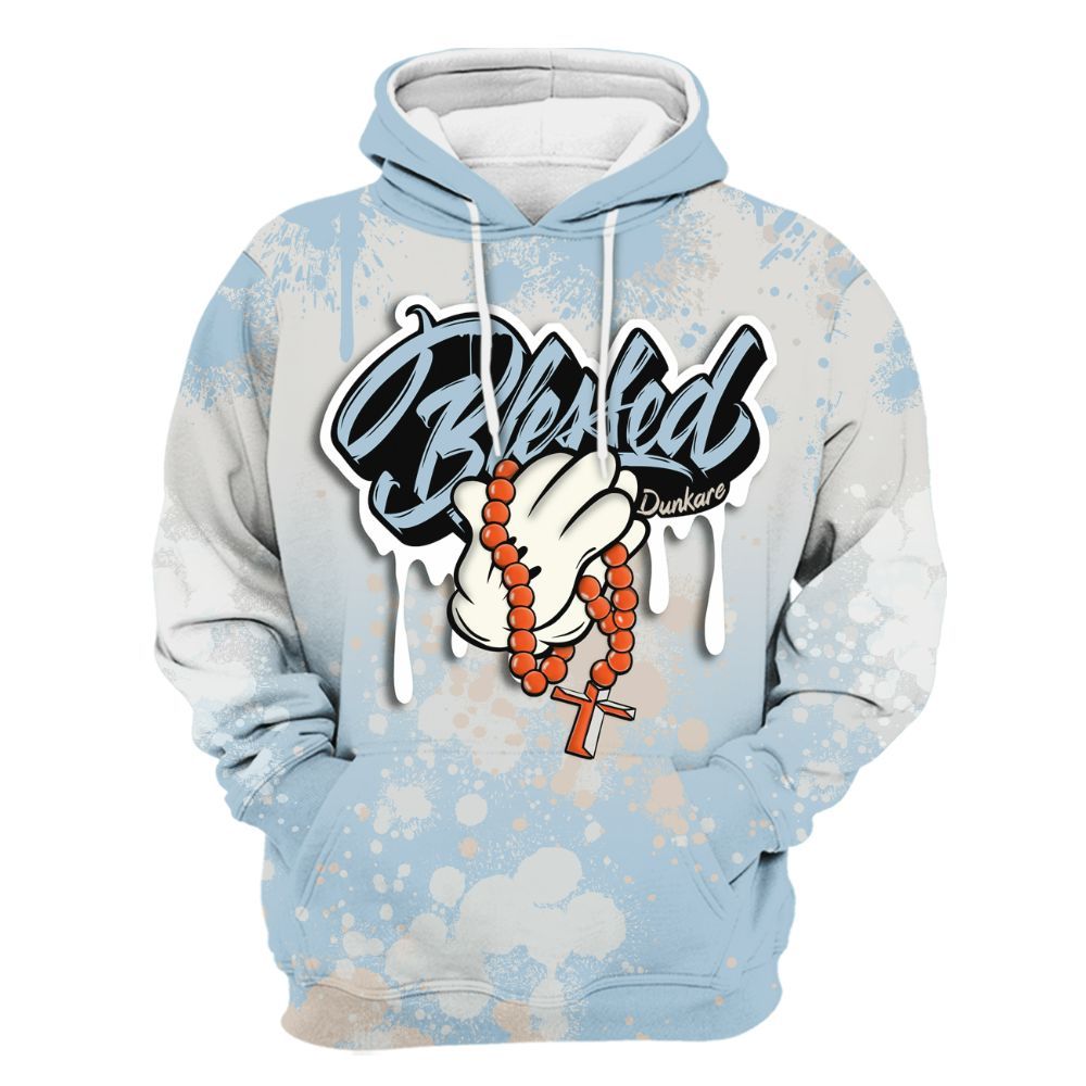 Hoodie To Match High OG Alaska 1s - God Blessed Ink Drip All Over Print